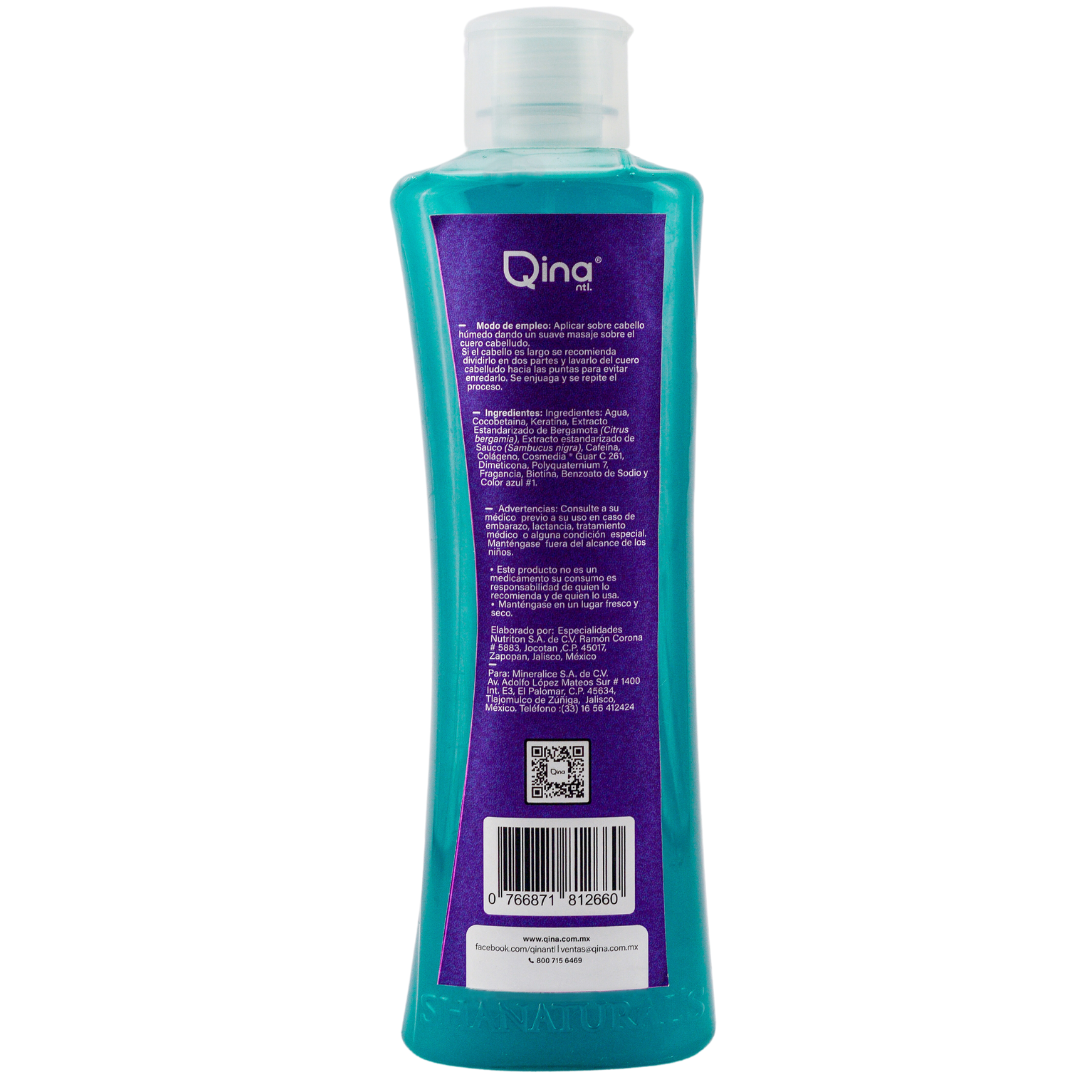 Shampoo de caballo, biotina y bergamota QINA ntl 500 ml